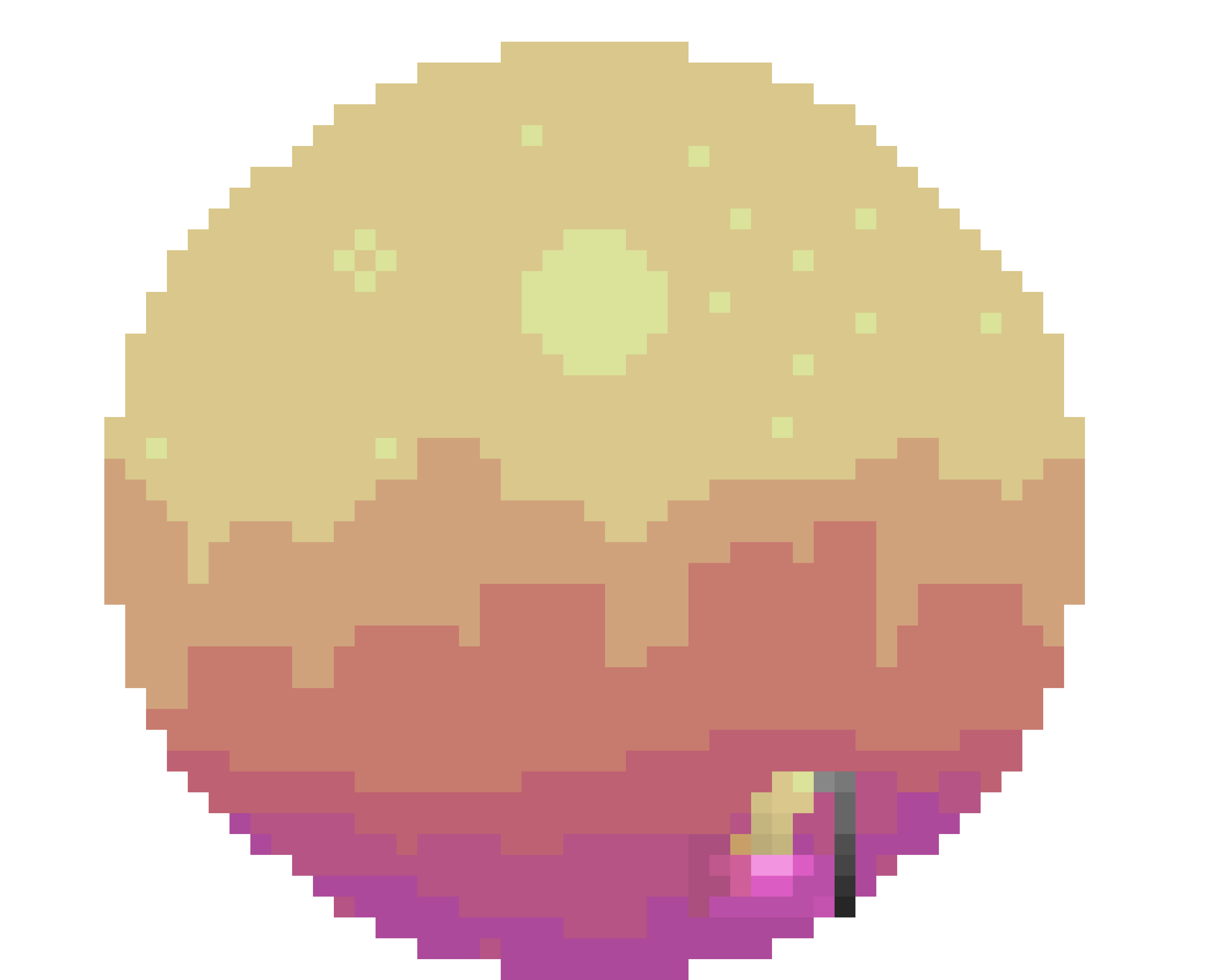 [9664c4] pixel desert sunset