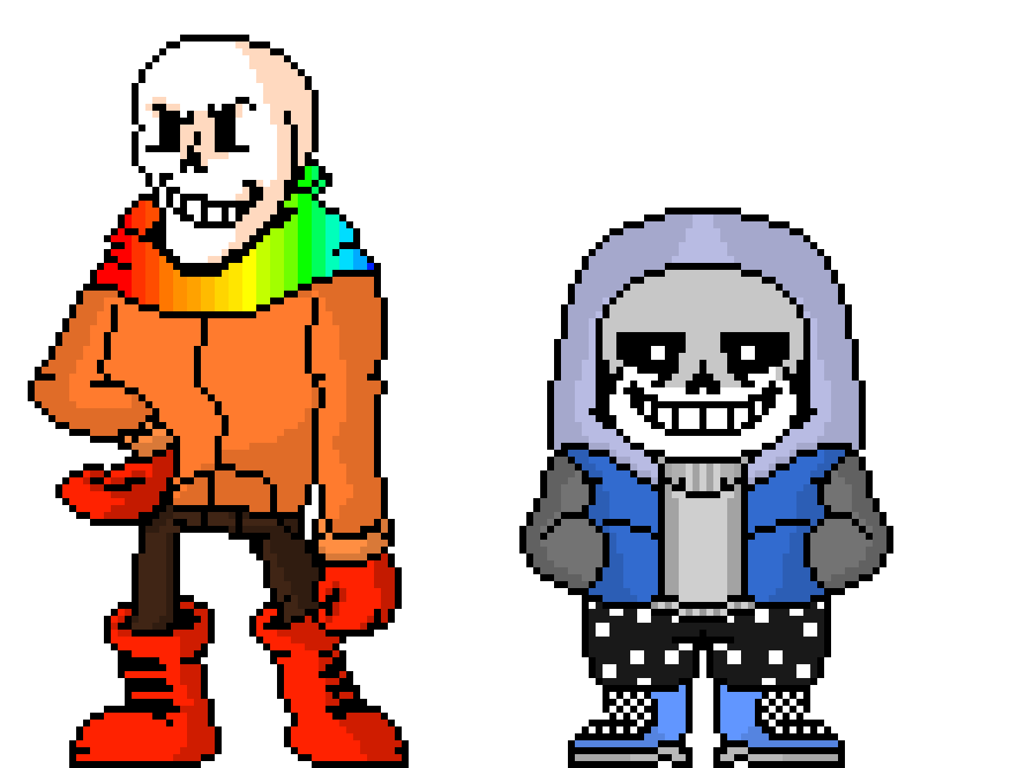 Spinshift (storyshift version) Sans and papyrus.