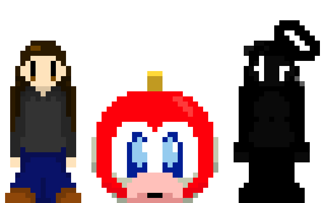[d3c520] (( I mean, these were based off of the sprites I normally used. If I set them to their actual height, I'd need to make the Cheep Cheep slightly larger which I don't want to do, I'd need to make Schadenfreude either equally sized to Seemingly or purposefully taller than him, and Seemingly would just need a slight heightening to his legs. The Cheep Cheep's just the only reason I don't wanna do it ngl. ))