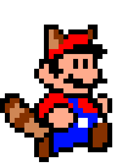 [9664c4] Raccoon Mario Pixel Art