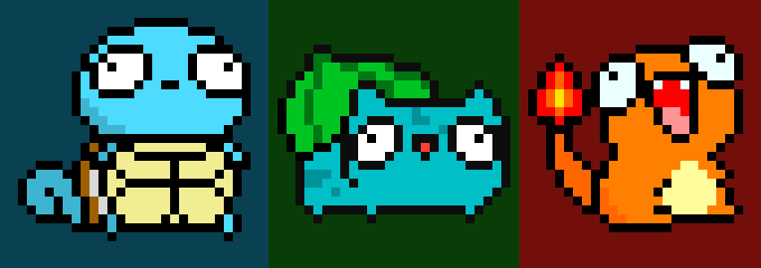 Derpy Gen 1 Starters Pokemon
