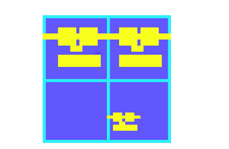 [db1555] square pixel quilt  
