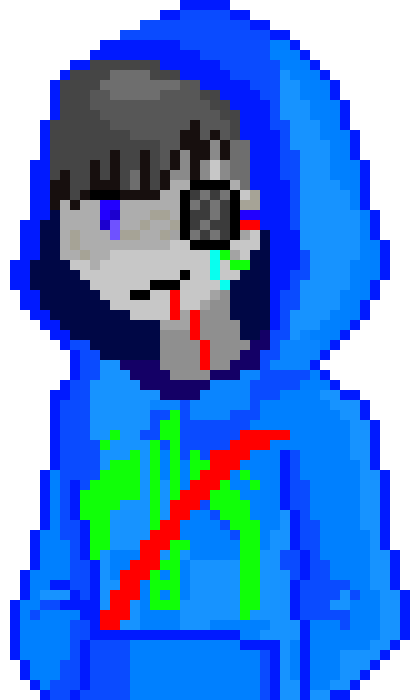 [7b7bce] -he appears to be glitching (kinda like aftertale sans yet i dont know how to do that shit XD)- coming back from hell...has gotten me...a little rattled...so im just kinda...sitting up here...