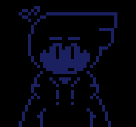 [77b851] - Sits down in a broken movie theater waiting for an opponent to fight him -