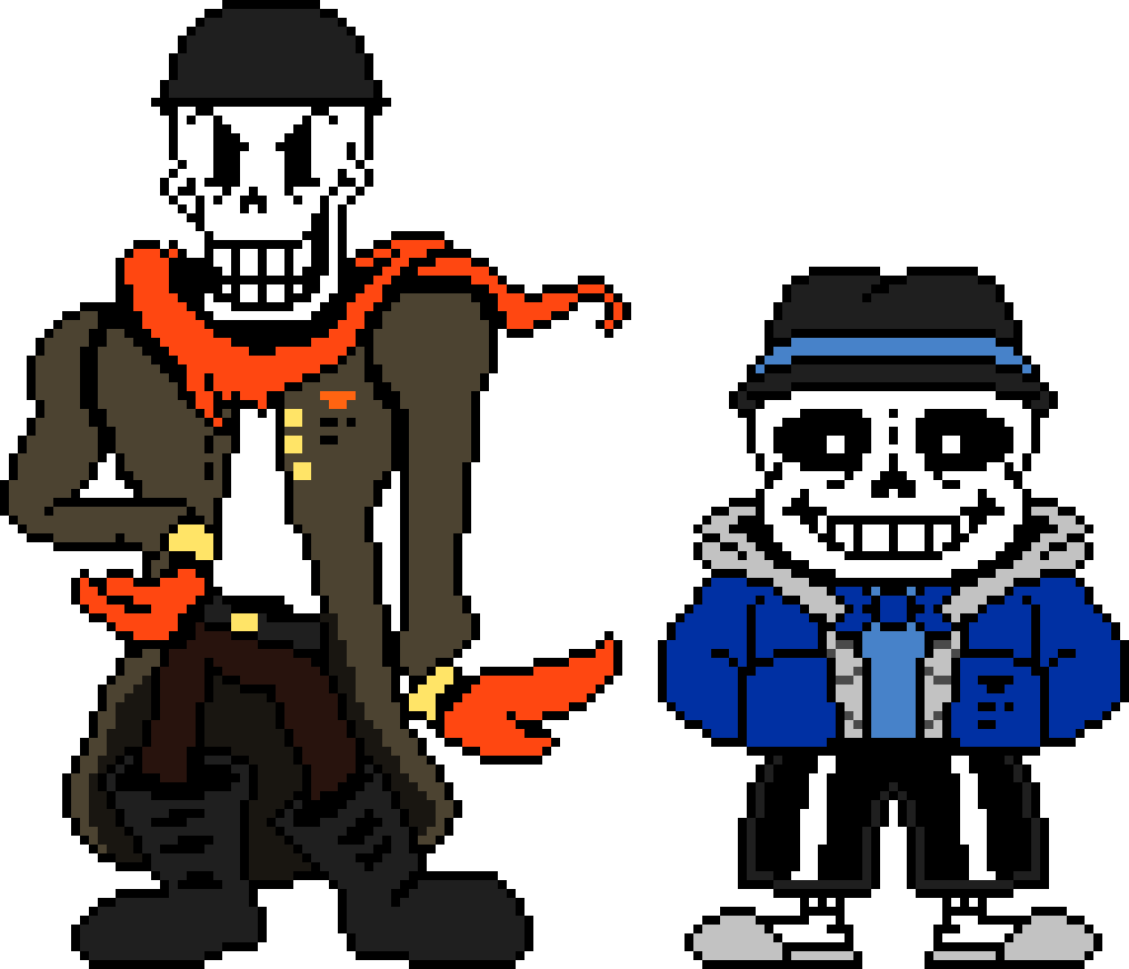 A Tale From The Underground/Peter's Undertale Detective Sans and Soldier Papyrus.