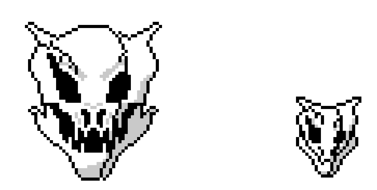 [8ab416] small and large dragon skulls 