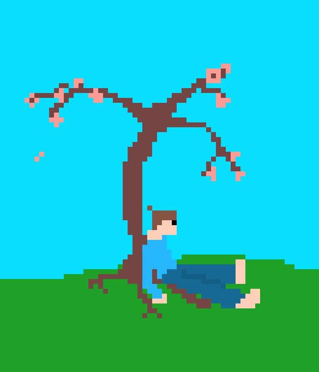 [9664c4] beneath the cherry tree