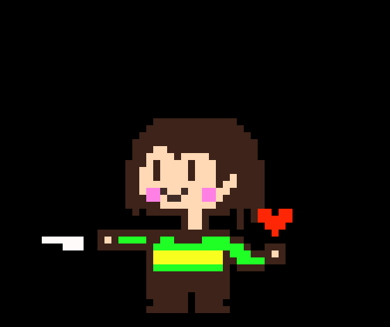 [b7731b]  Deltarune Chara sprite. 