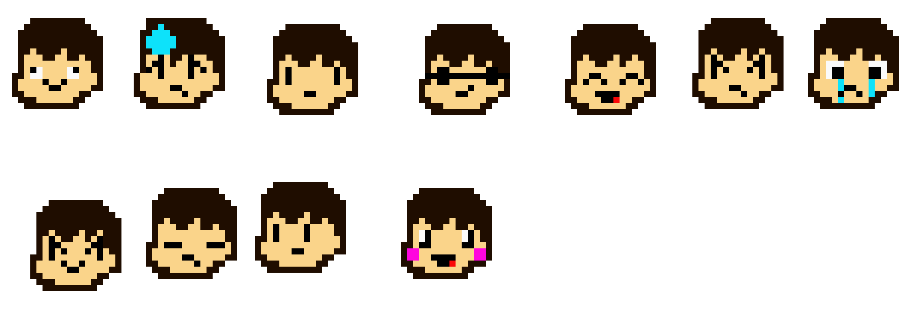 [9664c4] Me in undertale facial expressions sprite sheet