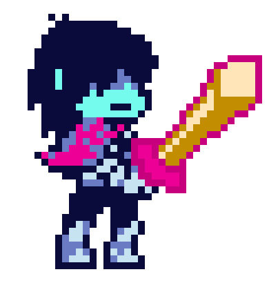 Kris deltarune battle sprites
