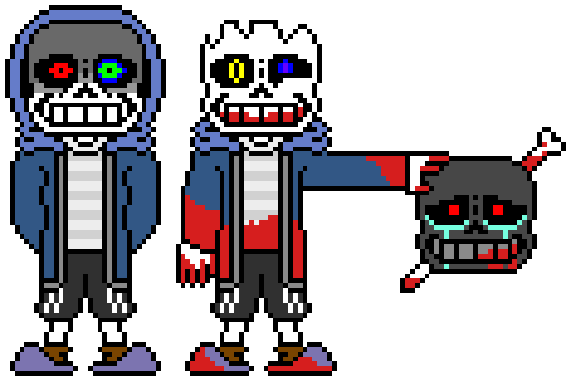 [d6b045] Mixedverse and Test Sans: *They join by helping Terror Sans out* Heheheh We are certified backup