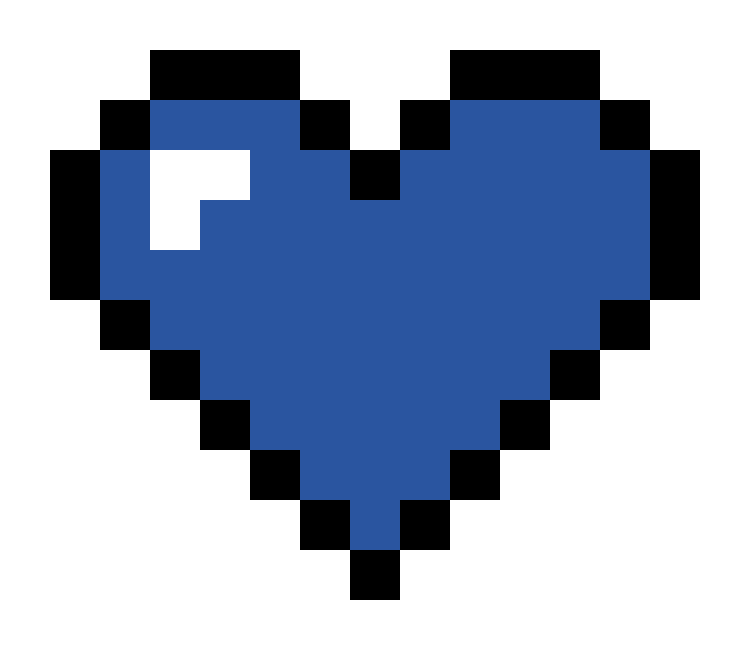 8-Bit Blue Heart 