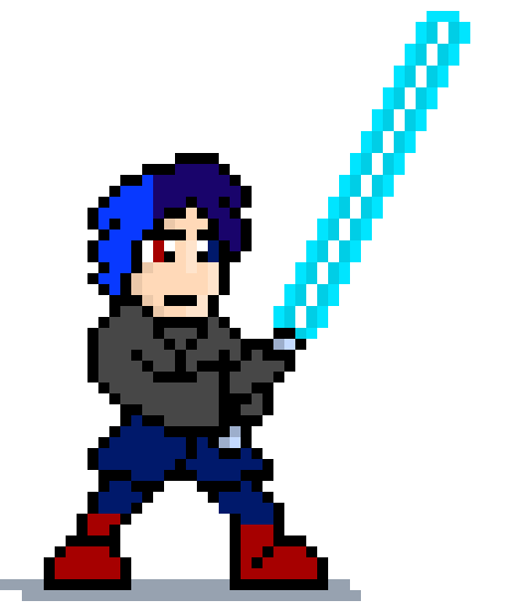 axel holding a lightsaber WIP