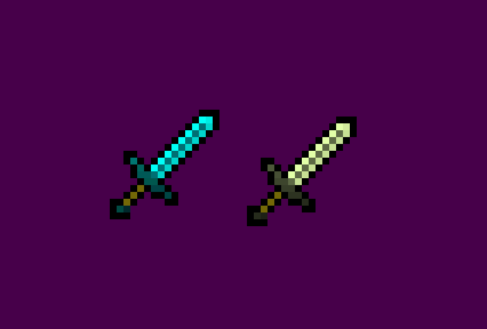 [756558] Diamond and Pale Gold Sword