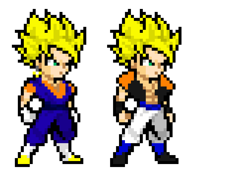Ssj Vegito + Gogeta Sprites! (KamuiSenketsu)