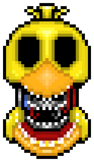 Spooky Withered Chica head
