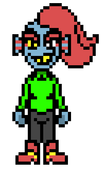 Undertale 2 Undyne Overworld sprite