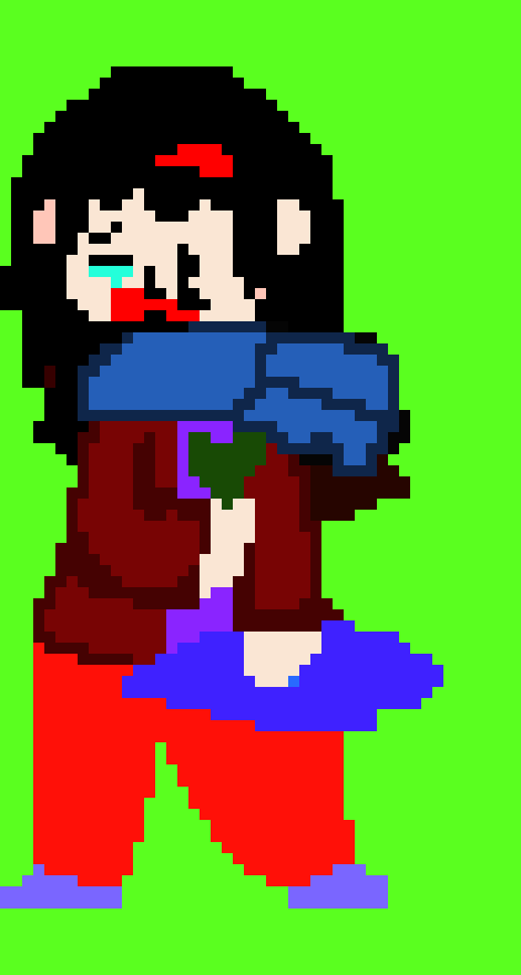 [904ba9] gets ketchup all over her