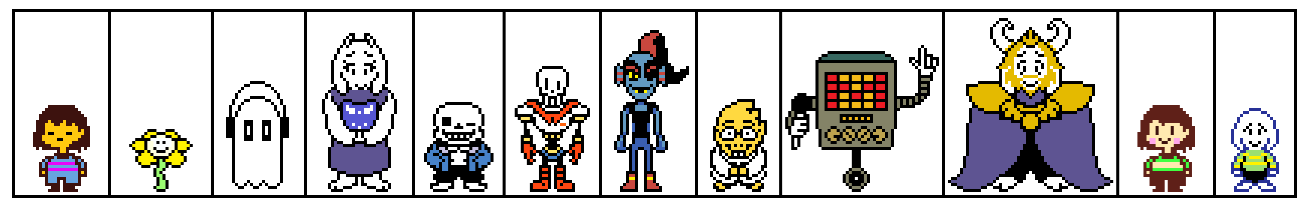 UNDERTALE™ - All Main Characters Cast Overworld Sprites. [ACTUALLY FINALIZED]