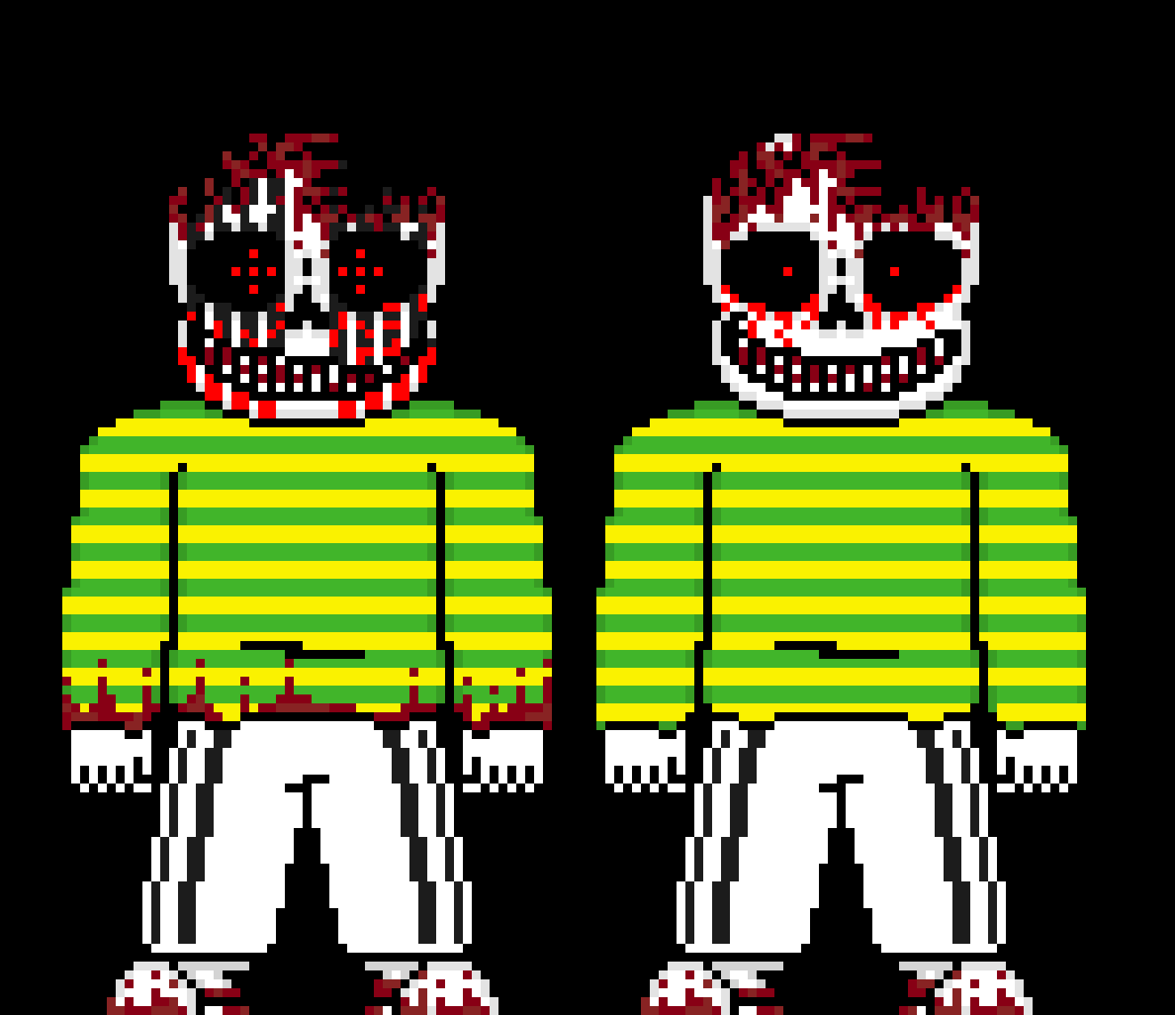 [e8cb42] unlike the traditional red mark on the bottom jaw and the deprived eyes, he has alot of hate, to the point where he cant control it, like usual 