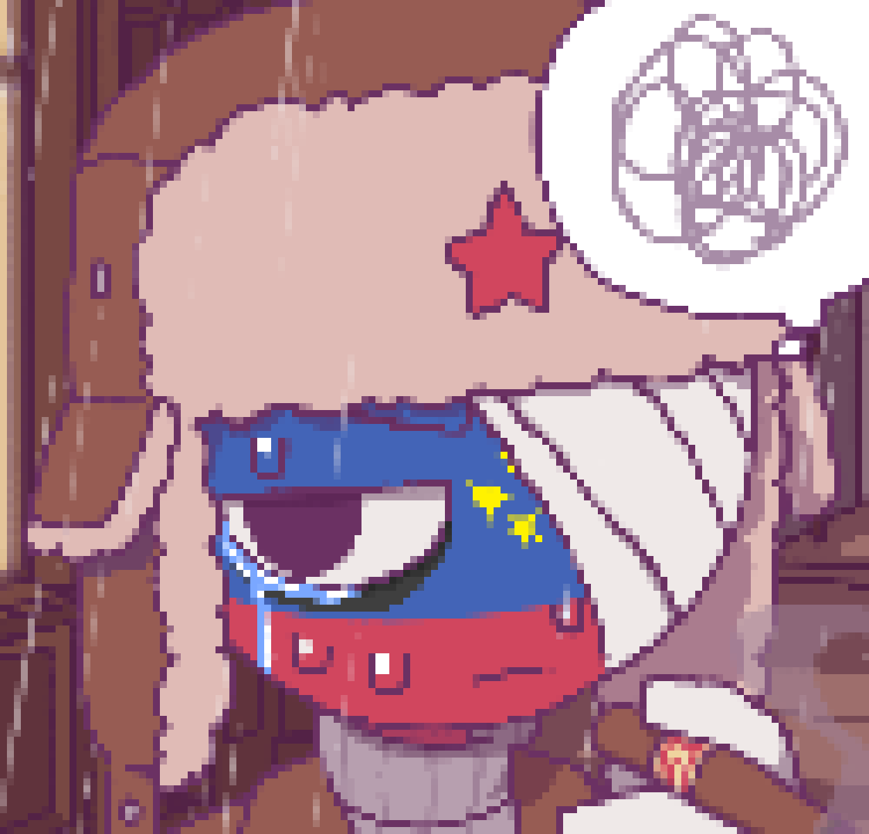 [b63bdb] *sitting next to A.N. Japan on a bench* ....