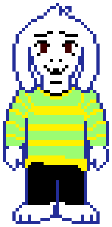 Colored Asriel Sprite