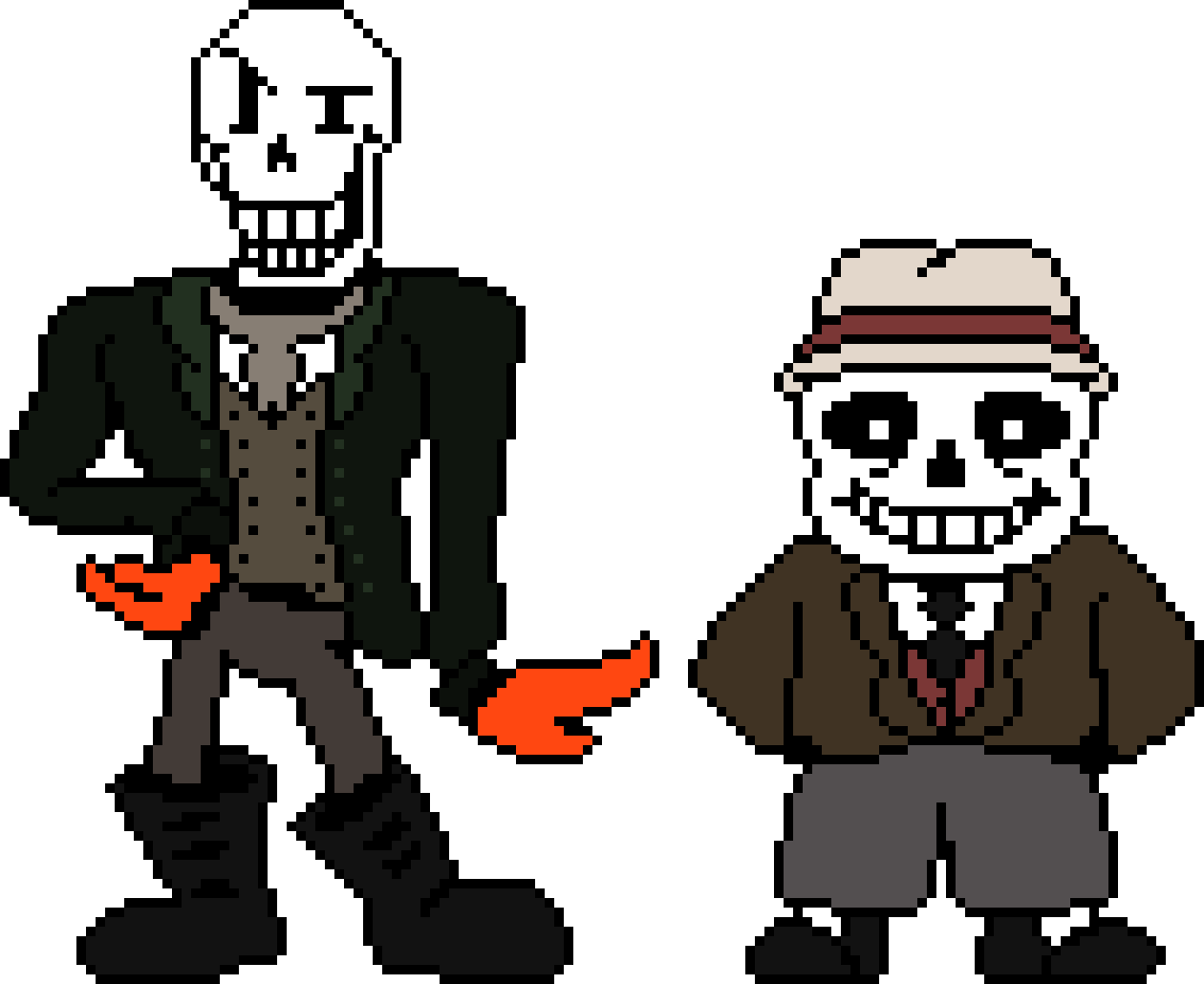 The Tale Of Doctor Who Sans and Papyrus Battle Sprites.