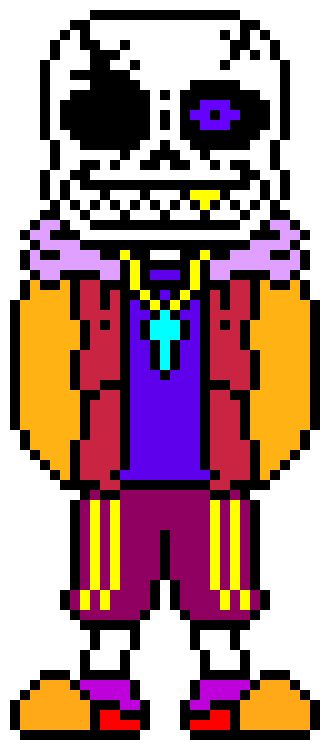 [d6b045] Fell!Stare: Heh neat my prey... *He lunges at Poppy Sans*