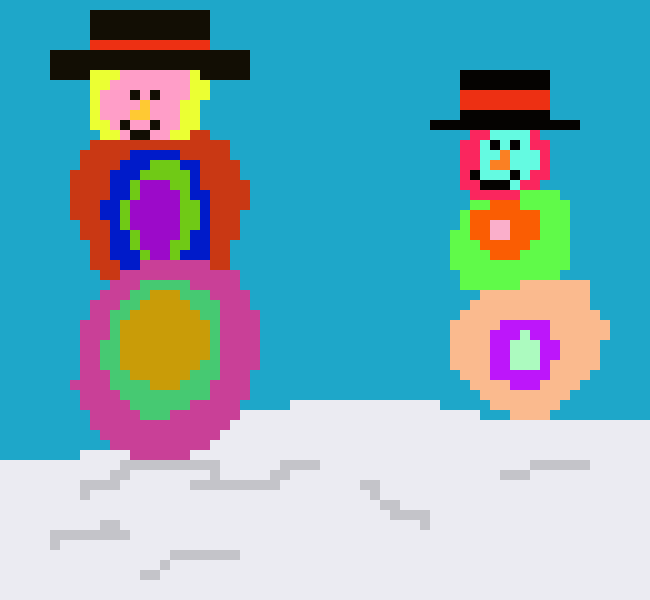 [c9c275] Kandinsky snowman
