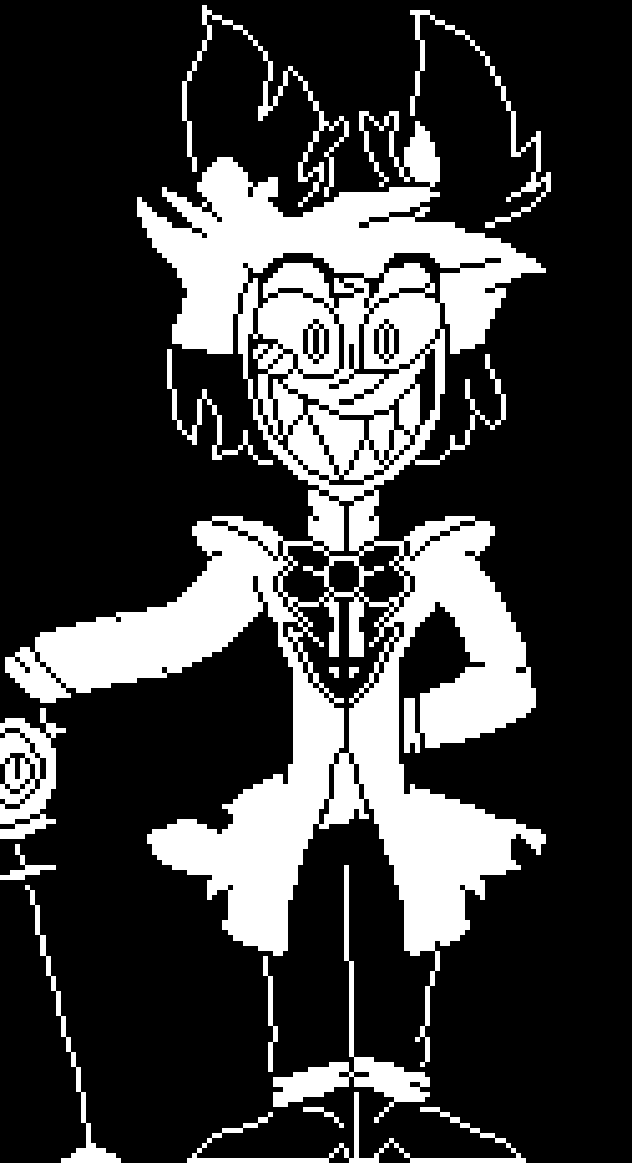 (yo chris? i was thinking of making it so both alastors arms are behind his back! good idea? -karma)