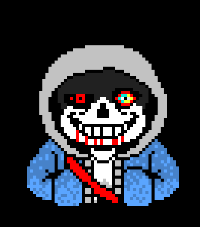 [550fc1]  Dusttale Sans the Skeleton Battle Sprite Update.