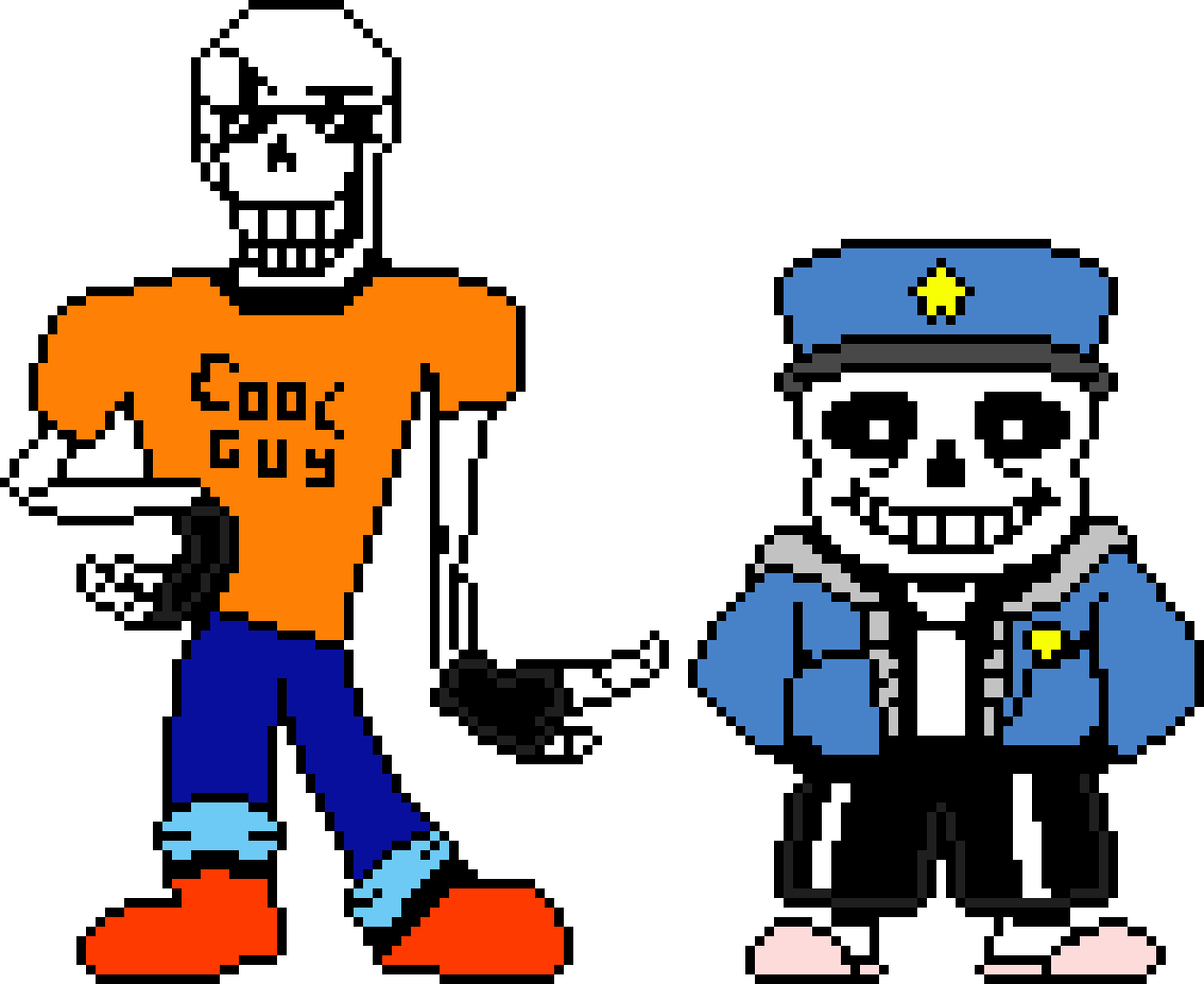UNDERTALE: Swapped Sans and Papyrus Battle Sprites.