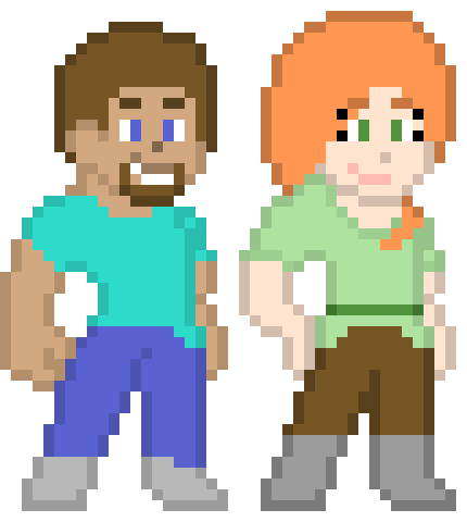 Steve and Alex ~ Minecraft