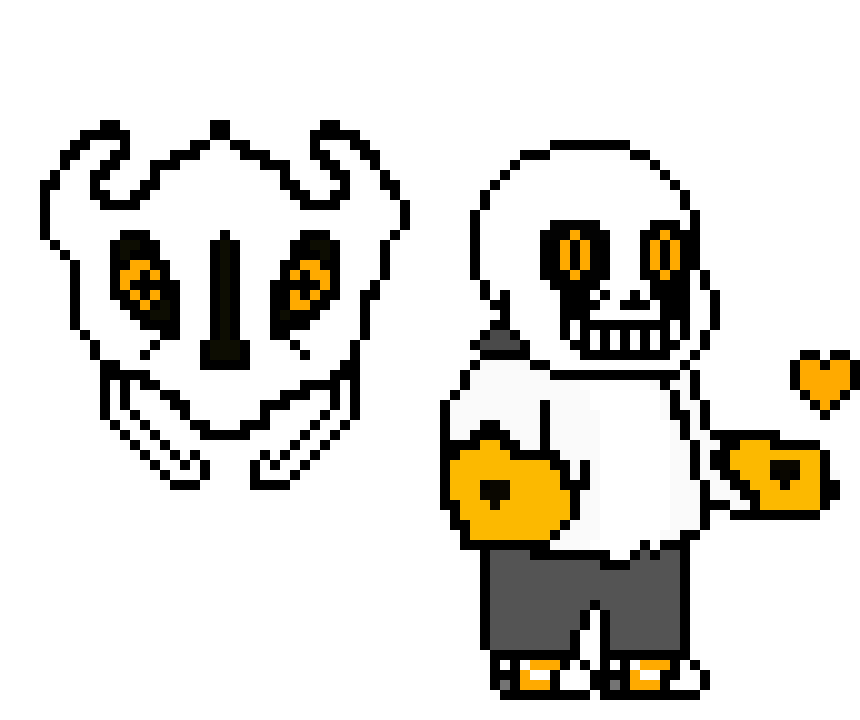 [9664c4] bravery Sans and Gaster Omega