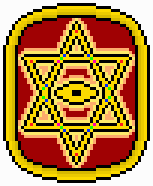 [9664c4] Star Of David Pixel Painting.