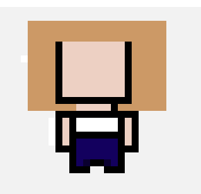 [21707d] Pixel art character 1 (Blonde hair)