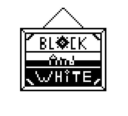 [9664c4] Block and White Title Painting