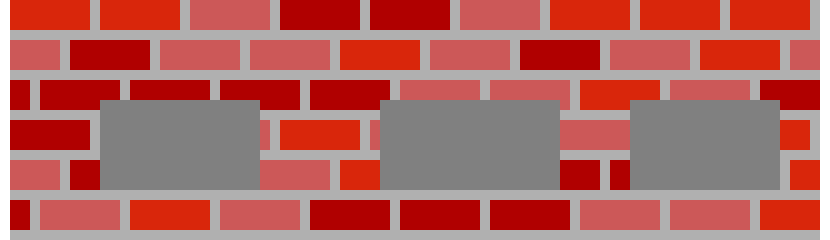 [8ced08] “∏I also managed to write my name up here. I wont trouble you: the dark bricks are 1’s, the light bricks are 0’s and every pink brick separates 1’s from 0’s (and vice versa), and two pink bricks next to eachother resemble spaces.∏”