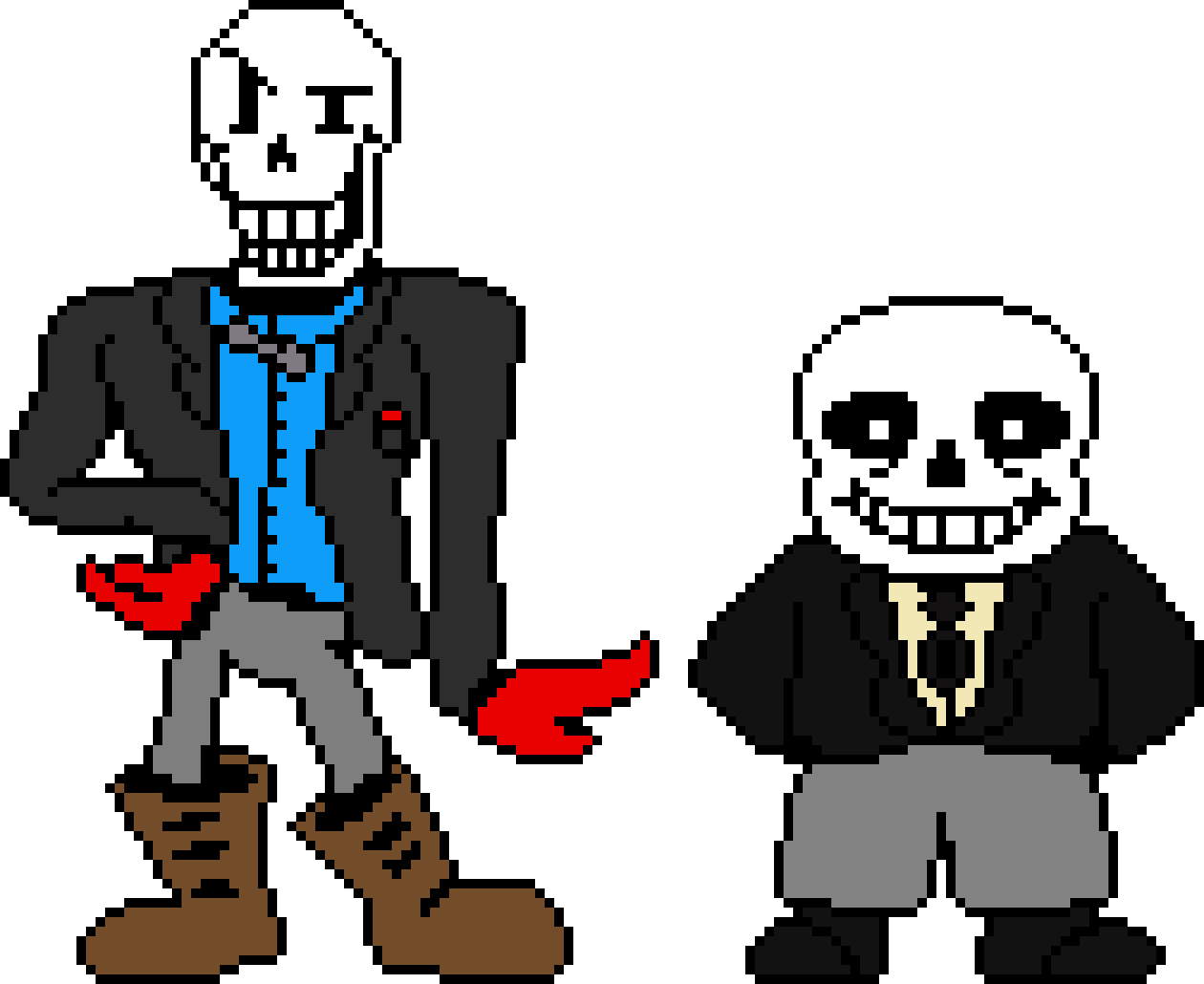 WhoTale Sans and Papyrus Battle Sprites.