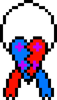 (Edited) Red Blue Heart Necklace (For Trenton's Game) By TGW