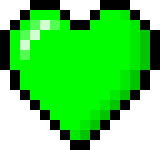 [6ac771] minecraft green hearts j4guar 16x