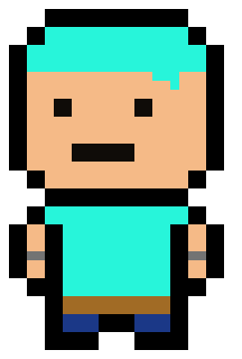 [c9bad8] Pixel art character template 1