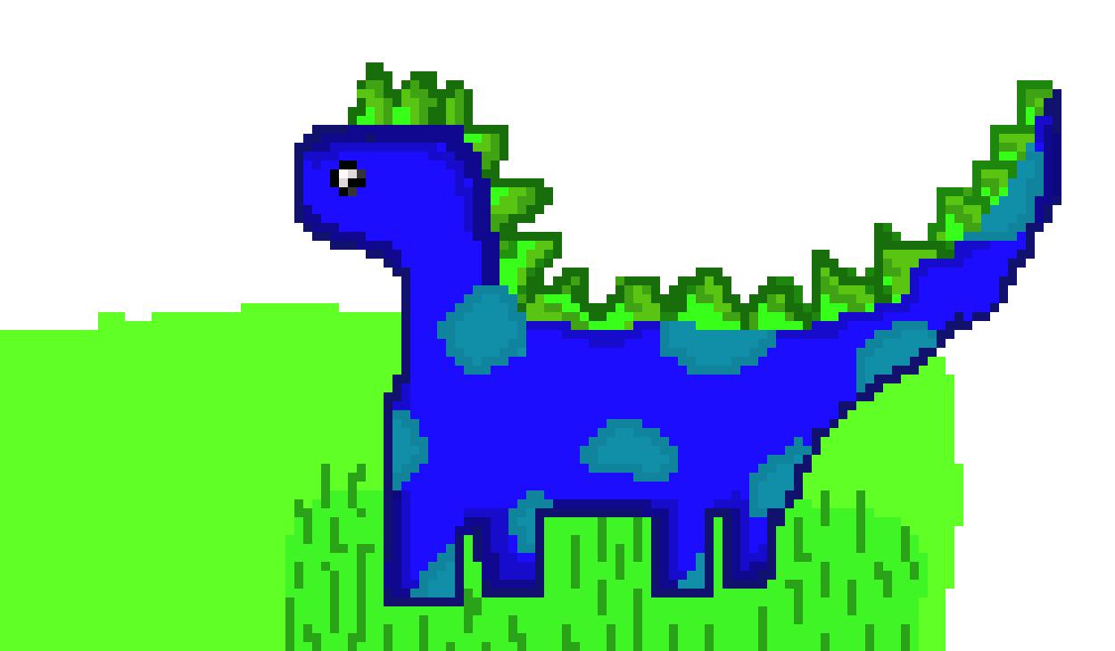 [cae67f] dinosaur pixel art