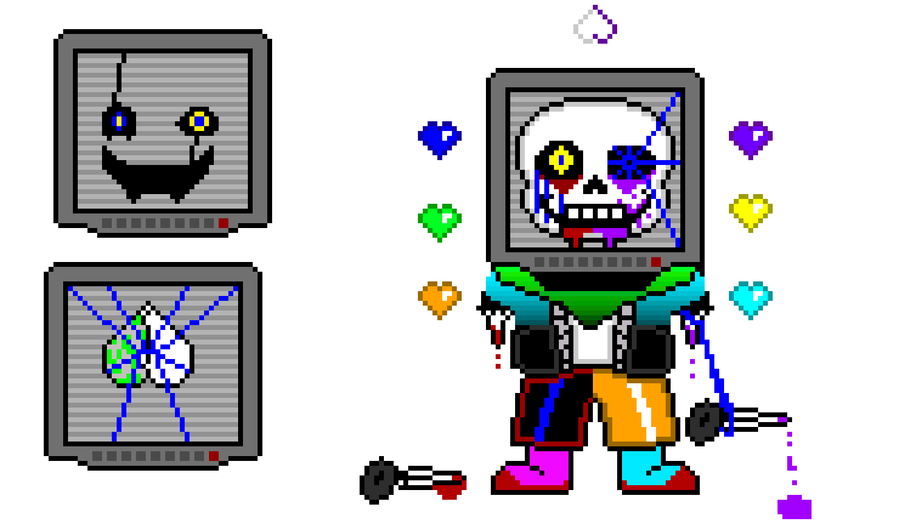 Glitchi (my OC) corrupted form