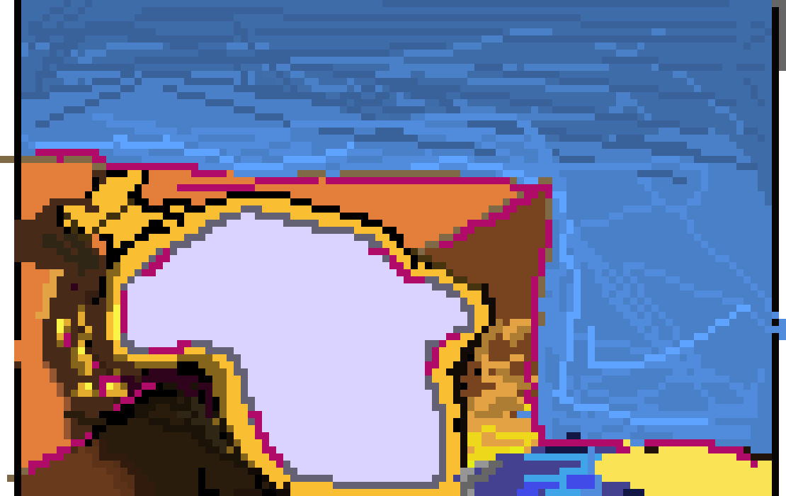 [137189] melting watch pixel art