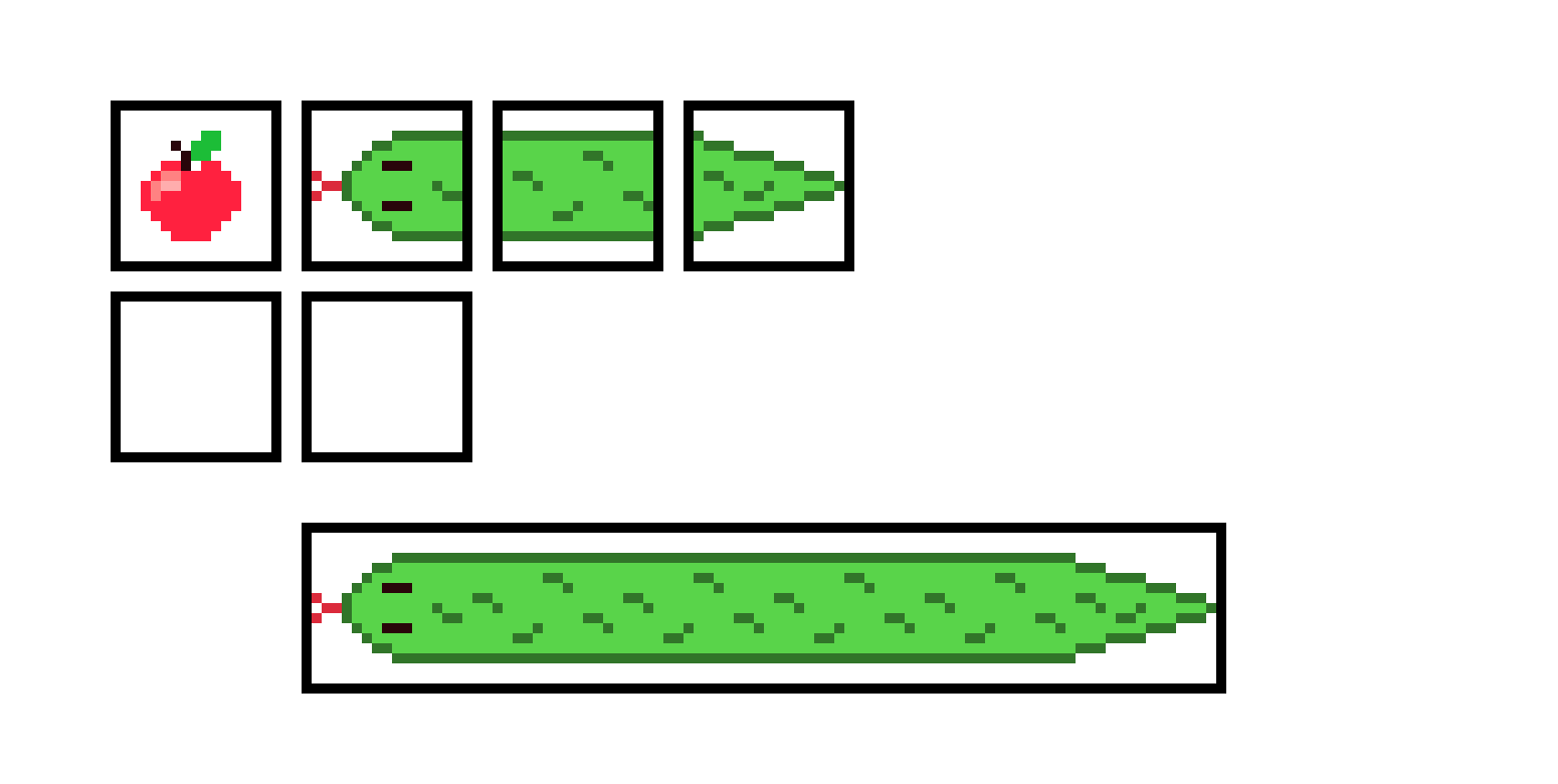 [f8f319] Apple and Snake Sprites