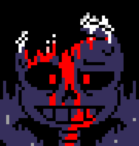 [7ce906] *(He'd grab a fish.) -HorrorTale Sans