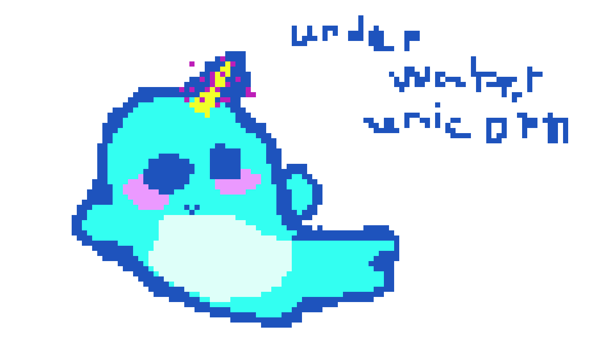 [9664c4] under water unicorn