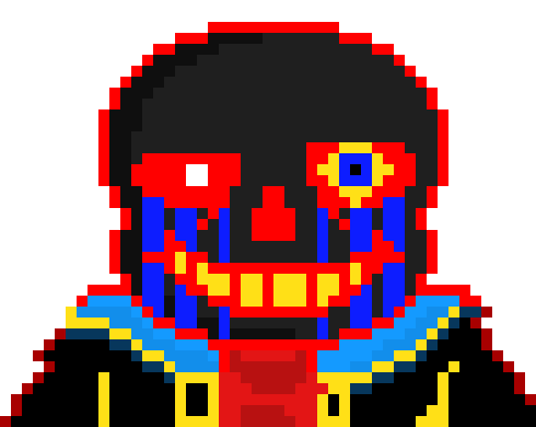 throws 5 error bones at ink warrior then error blasts him *