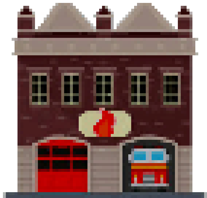 [1cebec] Fire station Night